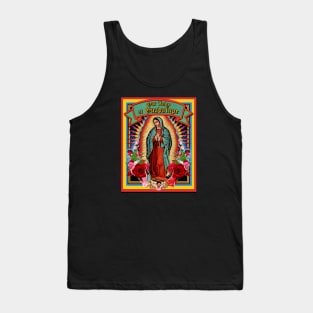 Guadalupe Virgin Mary Milagro Holy Card Tank Top